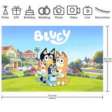 WPETLE Birthday Party Backdrop Cartoon Family House Lawn Scene Photo Background Banner Children Party Decoration - Multicolor - View 17