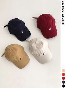 軟頂素色字母刺繡棒球帽 女款春/夏新款情侶百搭美式鴨舌帽 男款設計師大頭圍棒球帽 灰色復古顯臉小鴨舌帽 百搭防曬棒球帽 滑板嬉皮女孩風 - oneG字母棒球帽 - 查看 2