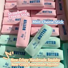 1pc Soft Butter Stick, Voice-Controlled Stress Relief Handmade Ball, Popular Butter Stick, Realistic Food Toy Stress Relief Product, Squeeze Release Toy - Birthday Gift - Surprise Gift - Holiday Gift - Best Gift - Gift - Christmas Gift - ASMR Voice-Controlled Toy - Soft Squeeze Toy - Multicolor - View 2