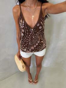 Women Sports Tees & Tanks - 咖啡棕 - 查看 12