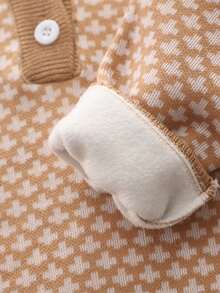 enmi bear Kids' Colorblock Knit Sweater For Young Boys, Thermal-Lined Warm Autumn Sweater - Khaki - View 3