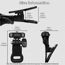Phone Fill Light Clip, Universal 1/4" Interface Small Clamp, Multi-Function Extension Strong Clip, ABS Material, Suitable For Fill Light, Microphone, Computer Light - Black - View 3