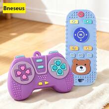 Bneseus 2pcs Silicone Game Controller Teether Toy And Bear TV Remote Teether Toy, Soft Silicone Material, Early Education Educational Teething Toy, Sensory Chewing Toy, Baby Silicone Teether, Perfect Gift For Newborns On Easter, Thanksgiving, Christmas - Teething Set - View 8