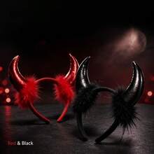 2pcs Halloween Horn Headband Women Costume Headwear - Multicolor - View 7