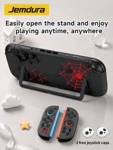 1pc Black Thorn Spider Pattern Protective Case For Switch2 (2025) Game Console, Storage Bag Game Console Accessories, Compatible With Switch2/Switch OLED/Switch Ns Protective Case, Storage Bag, Card Slot Dock Shell, Game Card Case, Protect Your Console, Best Halloween Gift - Multicolor - View 2