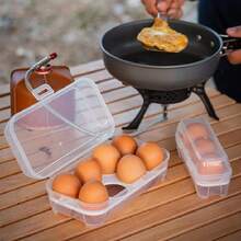 4 Grid/8 Grid Outdoor Shockproof Egg Box Storage Box, Portable Camping Shatterproof Egg Tray, Home Plastic Protection Box, Travel Shatterproof - Multicolor - View 4