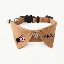 Kalung Kucing Personalisasi dengan Nama & Jejak Kaki Kustom - Cocok untuk Pemakaian Sehari-hari, Properti Foto, Lonceng & Gesper, Dasi Kupu-kupu Ringan dan Nyaman untuk Label, Papan Nama, untuk & Jalan-jalan - MultiWarna - View 9