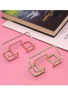 Metal Hollow Desktop Display Stand, Minimalist Iron Square Ornament Base, Stable And Anti-Slip, Light Luxury Multi-Color Options, For Cards, Photo Frames, Commemorative Plaques, Crafts Display, Office Desk Placement, Party Exhibition Tabletop Decoration Display Rack - One Size - View 7