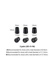 3 Pairs/Sets Practical High Heel Shoe Heel Protectors, Wear-Resistant Anti-Slip Quiet, Heel Repair Caps, Suitable For Summer Party Back To School Fashion Office Lady Wedding Sister Gathering Business Trip - Multiple Styles - View 9
