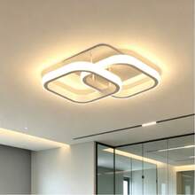 AMILL Led Ceiling Light Fixture, Modern Hallway Light Fixtures Ceiling Lighting,White Square Close To Ceiling Lights For Bathroom Bedroom Kitchen - White - View 7