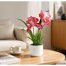 Pink (With Plastic Flower Pot),Suitable For Bedroom And Living Room Decoration - Pink (Plastic Flower Pot) - View 5