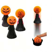 1/6/10pcs Halloween Toy Bouncing Horror Pumpkin Small Toy Accessories Funny Interactive Bouncing Toys (Random) - Multicolor - View 3