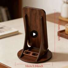 1pc Printed Creative Wooden Phone Stand Home Decor Holiday Gift New Year Gift Office Bedroom Decoration - Multicolor - View 2