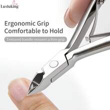 LUSLUKING Professional Nail Nipper For Ingrown Nails, Sharp Stainless Steel Cuticle Cutter, Heavy Duty Toenail Clippers With Non-Slip Ergonomic Handle, Manicure & Pedicure Tool For Home Salon Use - Multicolor - View 4