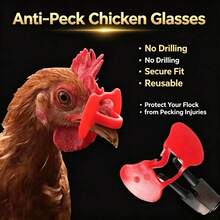 25/50/100pcs No-Rod Eye Protection Glasses, Eye Covers, Anti-Pecking Glasses, Anti-Pecking Feathers, Anti-Fighting, Chicken Accessories - A - View 2