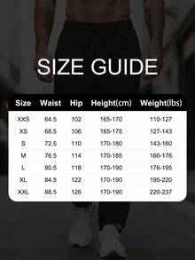 Men's Lightweight Drawstring Waist Pocket Printed Straight Leg Jogger Pants, Comfortable And Durable For Running And Workout - Black - View 9