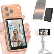 Vlog Selfie Monitor Screen Compatible With Iphone And Android Phones, Wireless Transmission For Rear Camera, 3.97-Inch Screen, Suitable For Social Media Platform Live Streaming, Vlog Kit, Magnetic Protective Case, Vlog Screen, Built-In 1500mAh Battery - Multicolor - View 1