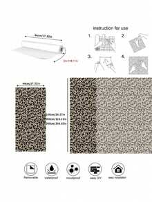 1pc Leopard Print Self-Adhesive Wallpaper, Removable Wall Sticker, Exquisite Botanical Mural, Suitable For Home Decor And Wall Art, Ready-To-Use Wall Panel, Wall Covering, Spring Home Decor, Instantly Refresh Your Living Space, Rama Decor - Multicolor - View 10