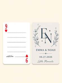 Personalized Custom Wedding Playing Cards Set (54pcs), Wedding Card Family, Custom Text Gift For Wedding Guest Book Playing Cards, Reception Table Favors And Personalized Wedding Keepsakes, Personalized Wedding Playing Card Gift - Multicolor 2 - View 11