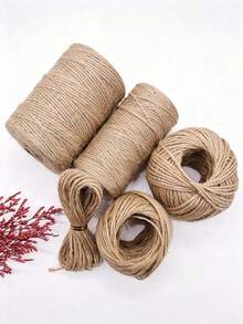 1mm/2mm 10M/100M Natural Vintage Jute Rope Twine Roll Yarn Sewing Crafts Jute Cord Thread Wedding Gift Wrap Ribbon Bows Handmade DIY Party Christmas Decoration - Multicolor - View 13