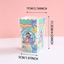6pcs/12pcs/24pcs Anime Cartoon Theme Party Candy Boxes, Theme Party Gift Boxes, Candy And Cookie Boxes, Party Gift Bags, Party Gift Boxes, Suitable For Birthday Party, Candy And Popcorn Box Decoration, Back To School Season Party, Holiday Essential Party Supplies - Multicolor - View 2