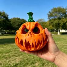 1pc Halloween Pumpkin Resin Decor Ghost Skeleton Non-Electric - Multicolor - View 3
