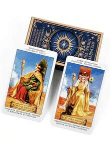 1 Box Magic Themed Tarot Cards 78 Pcs , Russian, User Manual,Mystical Divination Deck, Fantasy Art Gift For Women - Multicolor - View 7