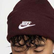 Nike Embroidered Logo Outdoor Casual Sports Warm Comfortable Versatile Beanie Unisex - Burgundy - View 5
