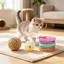 Cat Toy Set - 1pc Mesh Tube Toy With Bell, Makes Sound, Provides Self-Entertainment, Chewable And Relieves Boredom, Suitable For All Cats - View 6