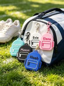 1pc Personalized Backpack Keychain, Custom Name Bag Charm, Cute School Bag Tag, Kids Backpack Accessory, Back To School Gift, Personalized Name Keyring, School Supplies Decoration, Gift For Boys And Girls ﻿,Random Keychain - Multicolor - View 5