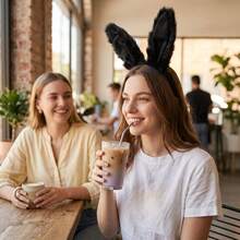 1pc Sexy Bunny Ears Headband, Suitable For Halloween, Easter Costume, Bar/Club Stage Performance Accessories - Black - View 5
