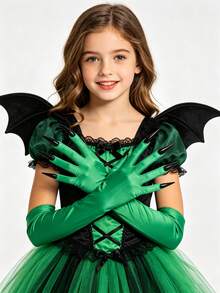 Halloween Ghost Claw Gloves, Dark Style Long Fingernail Witch Costume Performance Prop - Multicolor - View 3