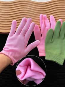 1 Pair Multi-Color Gel Moisturizing Hand Gloves, Home Hand Care Anti-Cracking, SPA Nail Care Accessory Tool - Multicolor - View 1