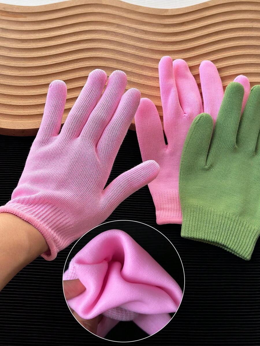 1 Pair Multi-Color Gel Moisturizing Hand Gloves, Home Hand Care Anti-Cracking, SPA Nail Care Accessory Tool - Multicolor - View 1