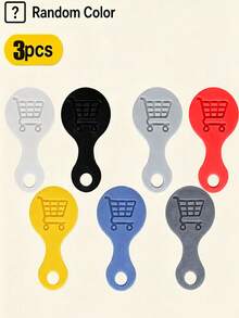 1/3/5/10pcs Random Color Shopping Cart Keychain, Creative Party Favor Pendant, Portable Practical Anti-Loss Shopping Cart Token/Coin Key Ring - Multiple Styles - View 11