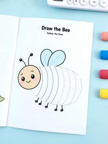 Children's Pen Control Training Book, Fun Animal Line Writing Practice Book, Back To School Learning Supplies, Graduation Season Coloring And Writing Practice Workbook, Teacher Reward Small Gift - Multicolor - View 4