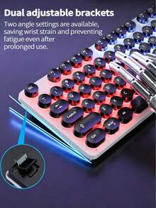 Acer Kombo Keyboard dan Mouse Berkabel OCC205 - Keyboard dan Mouse Mekanik dengan Tutup Tombol Bulat Bergaya Punk - Pencahayaan Pernapasan Pelangi - Rollover 26 Tombol - Cocok untuk PC/Laptop - Versi Bercahaya - View 10