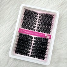 1 Box 238 Clusters Mixed DIY Segmented Cluster False Eyelashes, 60P+120P Dense Soft Single Cluster Lash Extensions, Lightweight No Pressure Eye-Enlarging Effect, Fluffy Dense Electric Eye Lash Look, Beginner-Friendly Easy-To-Apply Segmented False Eyelashes - C - View 2