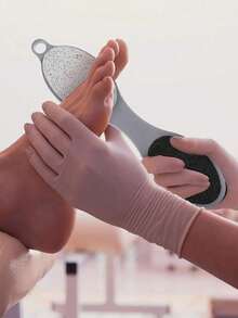 1pc Foot Pumice Stone Dead Skin Remover Brush, Unisex Foot Care Tool, Dry And Wet Use - Grey - View 5