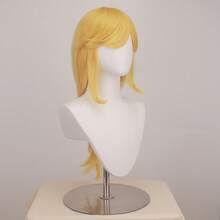 Long Blonde Yellow Color Wigs Heat Resistant Synthetic Hair Halloween Party Wig Anime Twilight Applejack Cosplay Wig - Gold - View 10