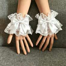 1 Pair Women's Lace Bow Arm Sleeves, Lace Arm Warmers, Multi-Color Bow Arm Sleeves For Gothic Lolita Outfit - Bell Sleeves With Bow - View 13