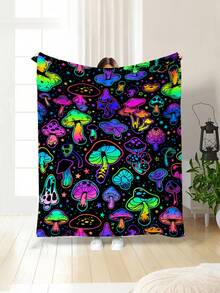 1pc Modern Style Soft & Comfortable Blanket, Minimalist Cool Design, Multi-Purpose Throw For Sofa, Bed, Outdoor Camping, Leisure, Home, Picnic, Travel, All Seasons, 280gsm Polyester, Machine Washable - Multicolor - View 8