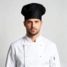 Adjustable Classic Chef Hat, Pleated Chef Hat, Unisex Breathable Tall Chef Hat, Suitable For Cafe, Restaurant, Kitchen - 1Pc - View 11