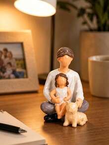 1pc Resin Family Figurine, Faceless Family Sculpture, Warm Home Desktop Decor, Suitable For Living Room, Bookshelf, Desk And Shelf, Modern Family Sculpture Ornament, Housewarming Anniversary Gift For Parents, Mom, Dad And Family Enthusiasts - New - View 13