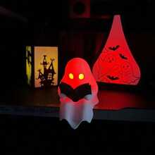 1pc Creative Cute Reading Ghost Decorative Ornament, Durable Plastic Material, Gift For Reading Lovers, Suitable For Halloween, Christmas, Holiday Decoration Candle Holder, Home Living Room Room Desktop Decor, Holiday Party Decoration Prop - Multicolor - View 10
