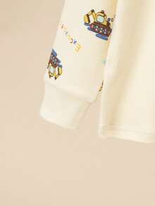 5 Sets Send 1 Set Random Boys Cartoon Pure Cotton Underwear Set Cute Print Medium Thick Long Sleeve Long Pants Loungewear Set Print Autumn Top And Bottom - Multicolor - View 7