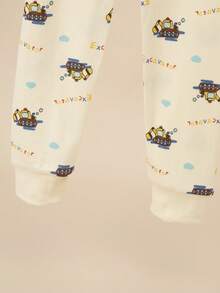 5 Sets Send 1 Set Random Boys Cartoon Pure Cotton Underwear Set Cute Print Medium Thick Long Sleeve Long Pants Loungewear Set Print Autumn Top And Bottom - Multicolor - View 10
