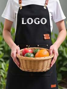 Customizable Chef Apron With Pockets And Adjustable Straps, Customizable Text, Logo, Name And Pattern, Cross Design, Suitable For Restaurants, Catering Services And Cafes - Multicolor - View 3