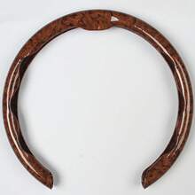 1pc Anti-Slip Steering Wheel Cover - Faux Mahogany Pattern + Lightweight + Center Alignment Mark + Embedded Easy Installation + No Inner Ring; For Car/Pickup/SUV/MPV/Van/D-Shape/O-Shape/Round Steering Wheel - Faux Mahogany Pattern - View 15