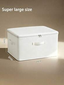 Zippered Fabric Storage Box, Large Capacity Clothing & Bedding Storage Bin, 3 Portable Handles, Stackable Closet Moisture-Proof & Dust-Proof Storage Container, Suitable For Clothes, Bedding, Sweaters, Miscellaneous Items, Space-Saving - Multicolor - View 11